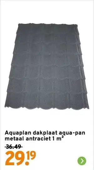 GAMMA Aquaplan dakplaat aqua-pan metaal antraciet 1 m² aanbieding