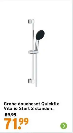 GAMMA Grohe doucheset Quickfix Vitalio Start 2 standen chroom aanbieding