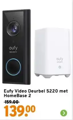 GAMMA Eufy Video Deurbel S220 met HomeBase 2 aanbieding