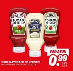 Dekamarkt HEINZ MAYONAISE OF KETCHUP aanbieding