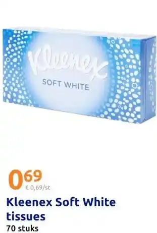 Action Kleenex Soft White tissues aanbieding