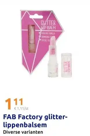 Action FAB Factory glitter- lippenbalsem aanbieding