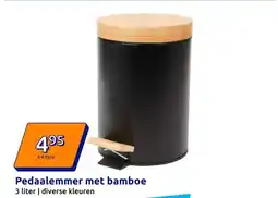 Action Pedaalemmer met bamboe aanbieding