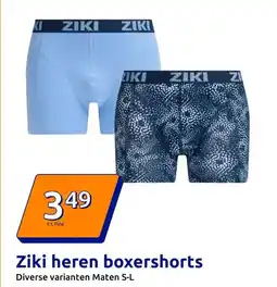 Action Ziki heren boxershorts aanbieding