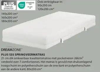 Jysk Dreamzone plus S35 springveermatras aanbieding