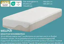 Jysk Wellpur gold F120 schuimmatras aanbieding