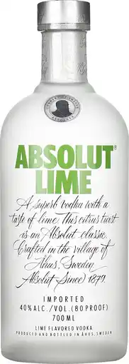 Drankdozijn Absolut Lime 70CL aanbieding