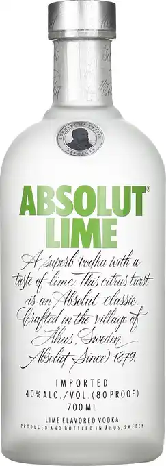 Drankdozijn Absolut Lime 70CL aanbieding