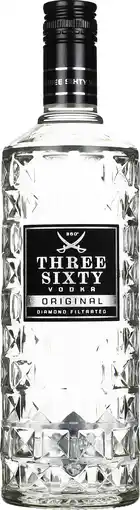 Drankdozijn Three Sixty Vodka 70CL aanbieding