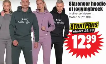 Dirk Slazenger hoodie of joggingbroek aanbieding