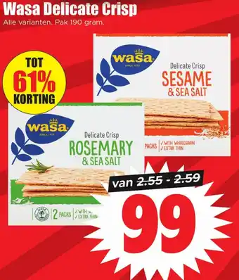 Dirk Wasa Delicate Crisp aanbieding