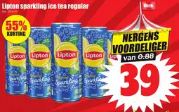 Dirk Lipton sparkling ice tea regular aanbieding