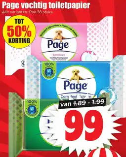 Dirk Page vochtig toiletpapier aanbieding