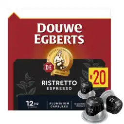 Koffievoordeel.nl Douwe Egberts Espresso Ristretto - 20 koffiecups aanbieding