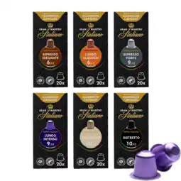 Koffievoordeel.nl Proefpakket - Italiaanse favorieten - 120 koffiecups aanbieding