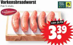 Dirk Varkensbraadworst aanbieding