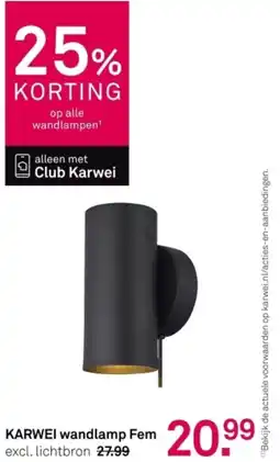 Karwei KARWEI Wandlamp Fem aanbieding