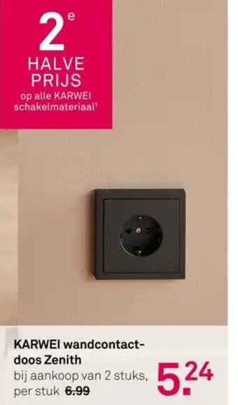 Karwei KARWEI wandcontactdoos Zenith aanbieding