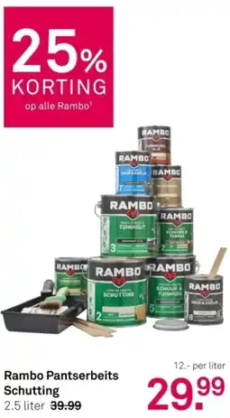 Karwei Rambo Pantserbeits Schutting aanbieding