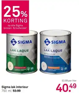 Karwei Sigma lak interieur aanbieding