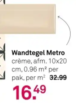 Karwei Wandtegel Metro aanbieding