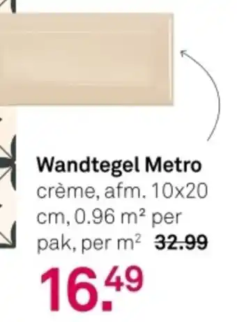 Karwei Wandtegel Metro aanbieding