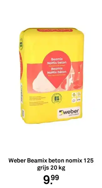 Karwei Weber Beamix beton nomix 125 grijs aanbieding