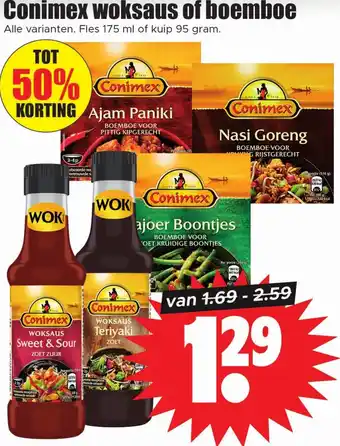 Dirk Conimex woksaus of boemboe aanbieding