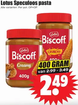 Dirk Lotus Speculoos pasta aanbieding