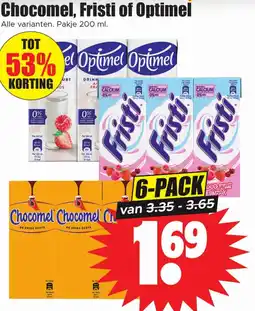 Dirk Chocomel, Fristi of Optimel aanbieding