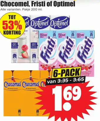 Dirk Chocomel, Fristi of Optimel aanbieding