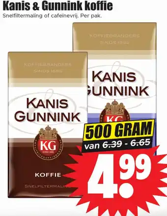 Dirk Kanis & Gunnink koffie aanbieding