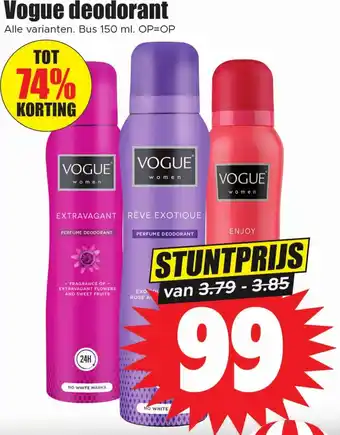 Dirk Vogue deodorant aanbieding