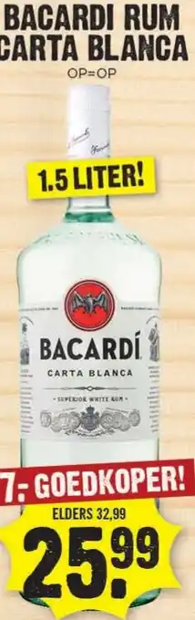 Dirk Bacardi rum carta blanca aanbieding