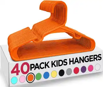 Amazon Utopia Home Kids Fluwelen Kleerhangers (Set van 40) (Oranje, Pak van 40) aanbieding