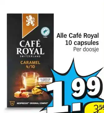 Albert Heijn Alle Café Royal 10 capsules aanbieding