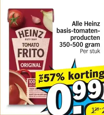 Albert Heijn Alle Heinz basis-tomatenproducten aanbieding