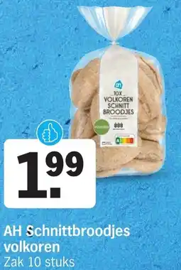 Albert Heijn AH Schnittbroodjes volkoren aanbieding