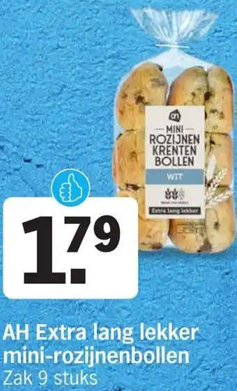 Albert Heijn AH Extra lang lekker mini-rozijnenbollen aanbieding