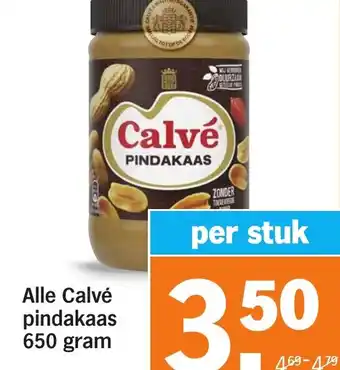 Albert Heijn Alle Calvé pindakaas aanbieding