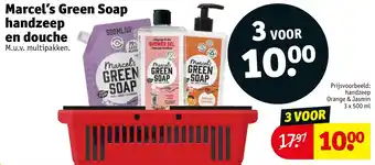 Kruidvat Marcel's green soap handzeep en douche aanbieding