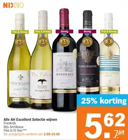 Albert Heijn Alle AH Excellent Selectie wijnen aanbieding