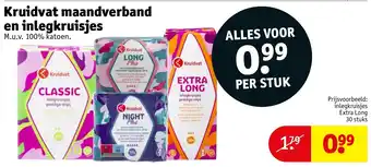 Kruidvat Kruidvat maandverband en inlegkruisjes aanbieding