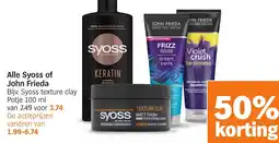 Albert Heijn Alle Syoss of John Frieda aanbieding