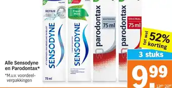 Albert Heijn Alle Sensodyne en Parodontax aanbieding