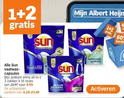 Albert Heijn Alle Sun vaatwascapsules aanbieding