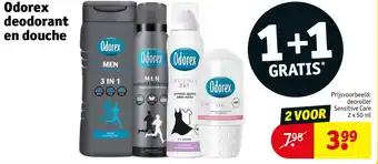 Kruidvat Odorex deodorant en douche aanbieding