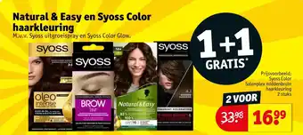 Kruidvat Natural & Easy en Syoss Color haarkleuring aanbieding