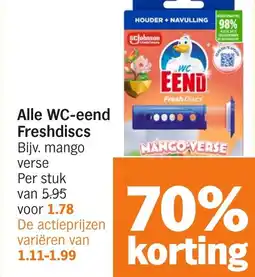 Albert Heijn Alle WC-eend Freshdiscs aanbieding