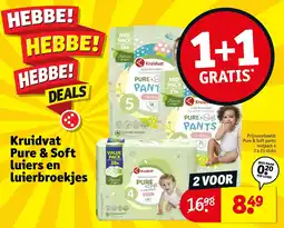 Kruidvat Kruidvat pure & soft luiers en luierbroekjes aanbieding